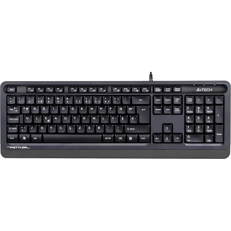 resimler/genel/A4 TECH FK10 F TR MM GRİ/SİYAH USB KABLOLU KLAVYE