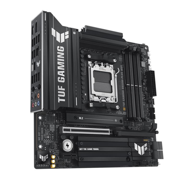 resimler/genel/ASUS TUF GAMING B850M-PLUS WIFI DDR5 8000MHZ 1XHDMI 1XDP 3XM.2 MATX AM5 (AMD AM5 9000/8000/7000 SERİLERİ İLE UYUMLU)