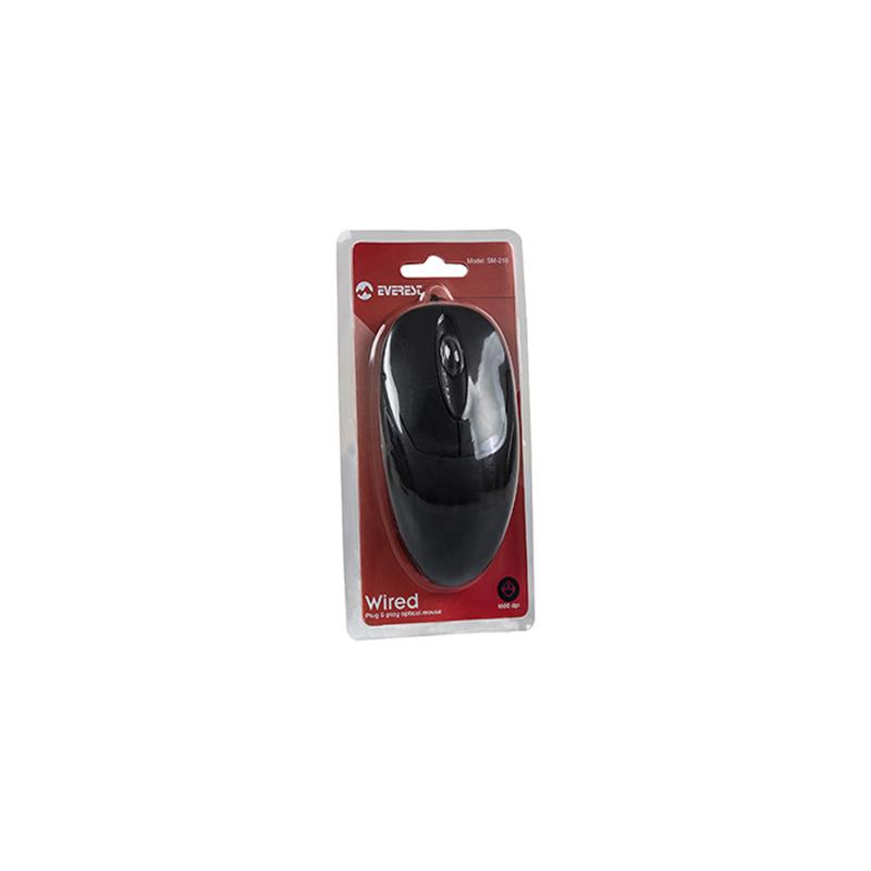 resimler/genel/EVEREST SM-216 USB SİYAH 1200DPI OPTİK KABLOLU MOUSE