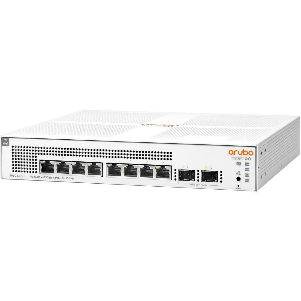 resimler/genel/HPE ARUBA ION 1930 JL681A 8 PORT GIGABIT POE + 2XSFP UPLINK YÖNETİLEBİLİR 124W POE SWITCH