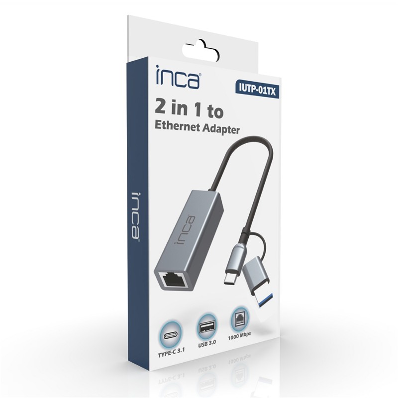 resimler/genel/INCA IUTP-01T USB 3.0 TYPE-C 3.1 ETHERNET RJ45 1000MBPS ALUMINYUM KASA