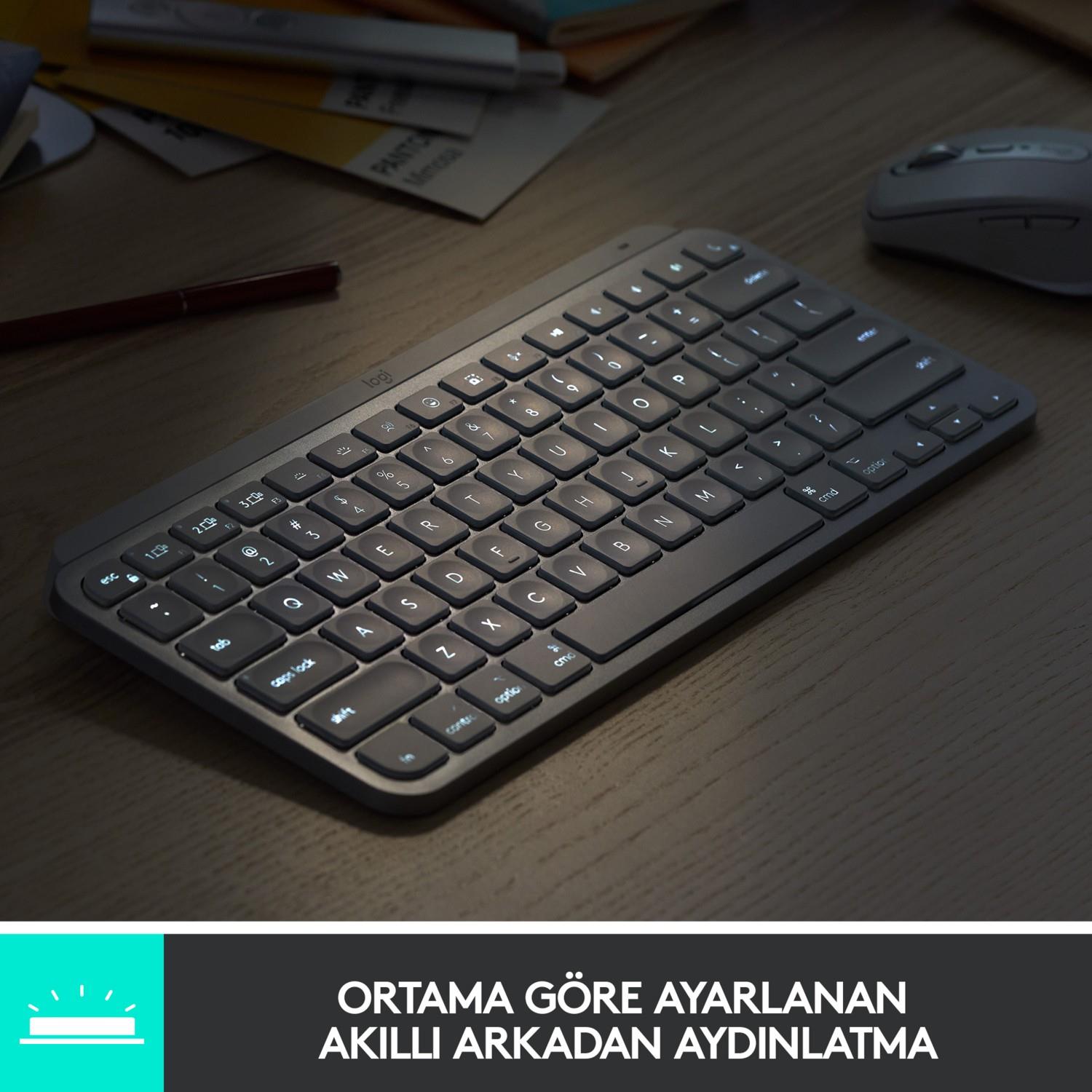 resimler/genel/LOGITECH MX KEYS MINI MINIMALIST KABLOSUZ BLUETOOTH AYDINLATMALI Q TR KLAVYE SİYAH 920-010504