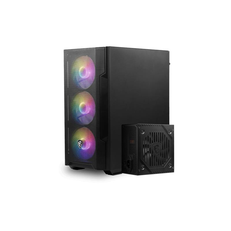resimler/genel/MSI MAG FORGE M100A D60 600W 80+ AKRİLİK YAN PANEL 3X120MM 1X120MM ARGB BRONZE MATX GAMING KASA