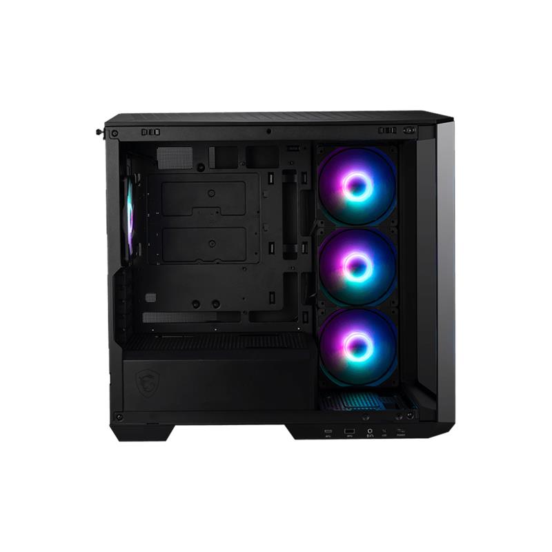resimler/genel/MSI MAG PANO M100R PZ TEMPERLİ CAM ARGB PSU YOK 3X120MM 1X120MM FAN GAMING MATX KASA SİYAH