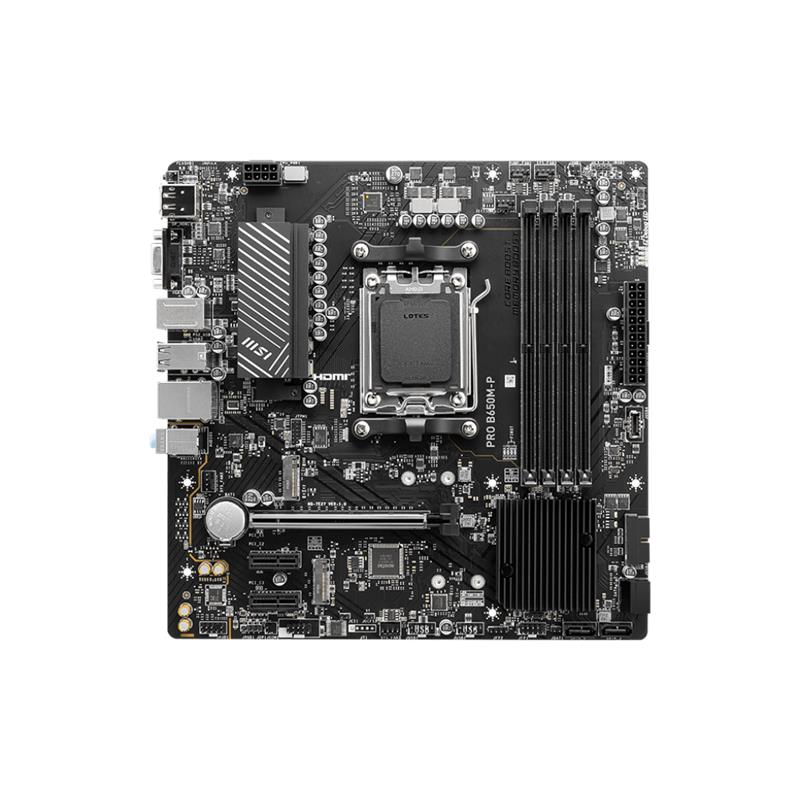 resimler/genel/MSI PRO B650M-P DDR5 6000MHZ(OC) 1XVGA 1XHDMI 1XDP 2XM.2 USB 3.2 MATX AM5 (AMD AM5 9000/8000/7000 SERİLERİ İLE UYUMLU)