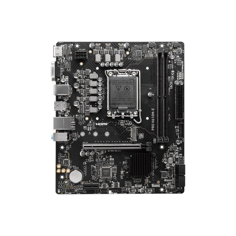 resimler/genel/MSI PRO H610M-E DDR5 5600MHZ 1XVGA 1XHDMI 1XM.2 USB 3.2 MATX 1700P (12. / 13. VE 14. NESİL İŞLEMCİ UYUMLU)