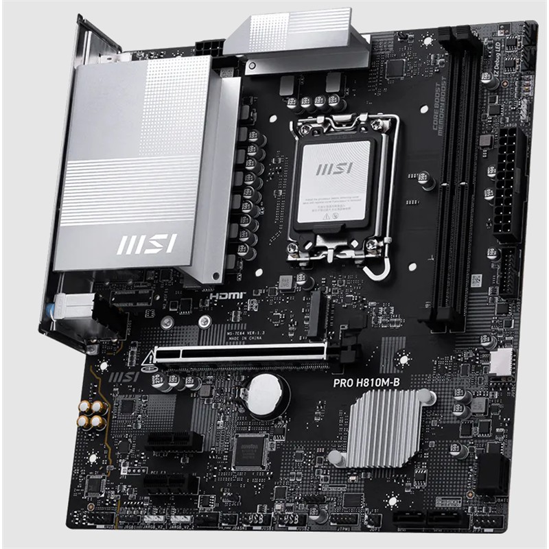 MSI PRO H810M-B DDR5 6400MHZ 1XHDMI 1XDP 1XM.2 MATX 1851P (INTEL ULTRA PROCESSORS SERIES 2)