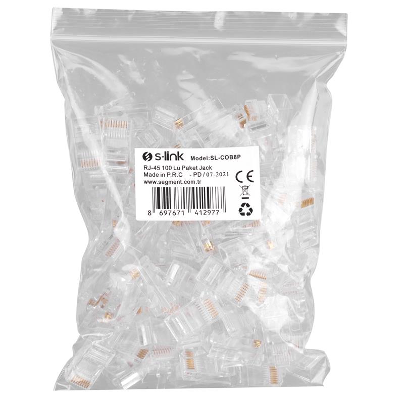 resimler/genel/S-LINK SL-COB8P RJ-45 KONNEKTÖR 100 LÜ PAKET
