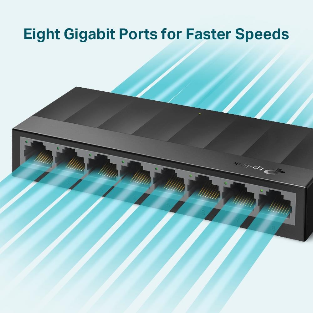 resimler/genel/TP-LINK LS1008G 8 PORT 10/100/1000 GIGABIT PLASTİK KASA SWITCH