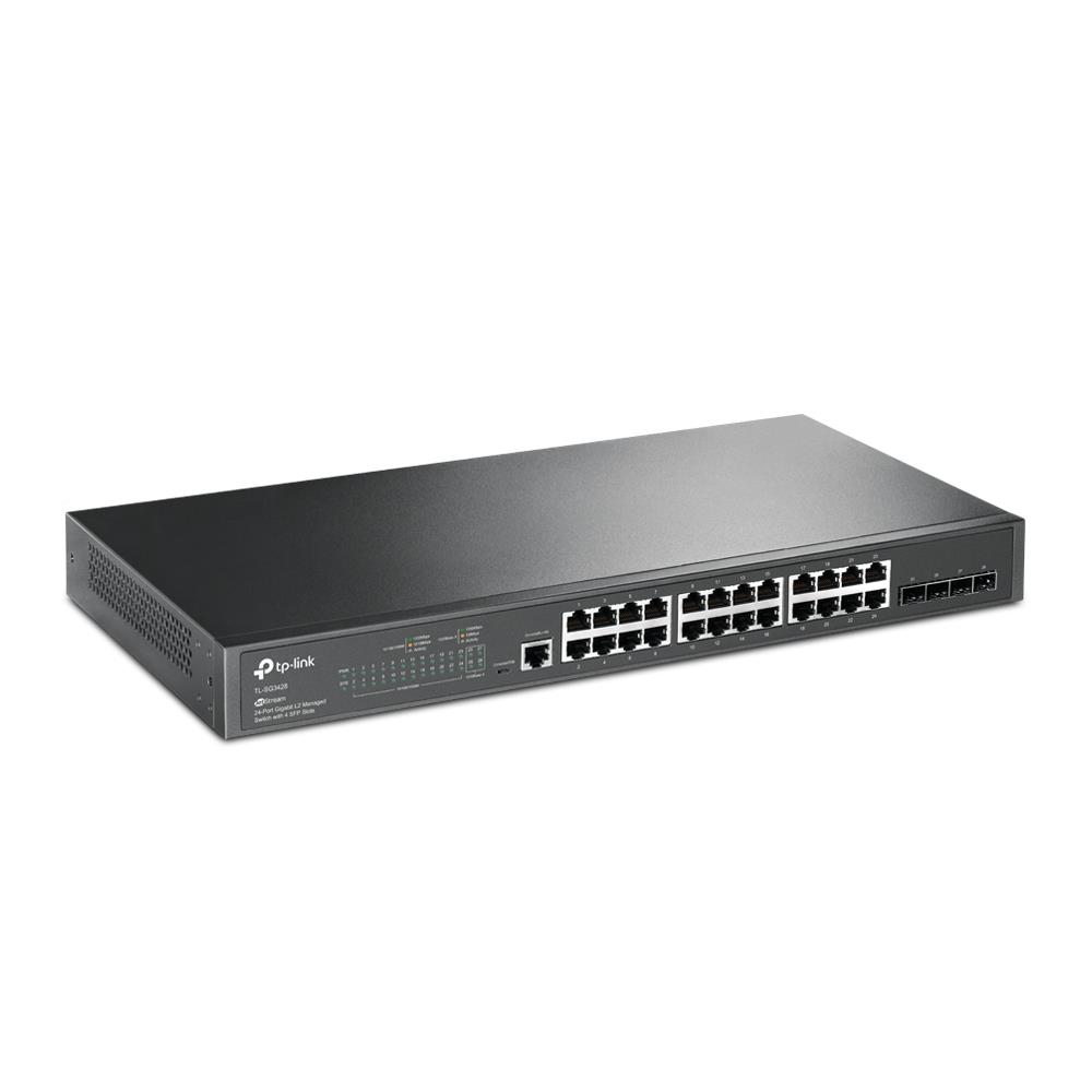 resimler/genel/TP-LINK OMADA TL-SG3428 24 PORT GIGABIT+4XGIGABIT SFP UPLINK L2+ YÖNETİLEBİLİR RACKMOUNT SWITCH