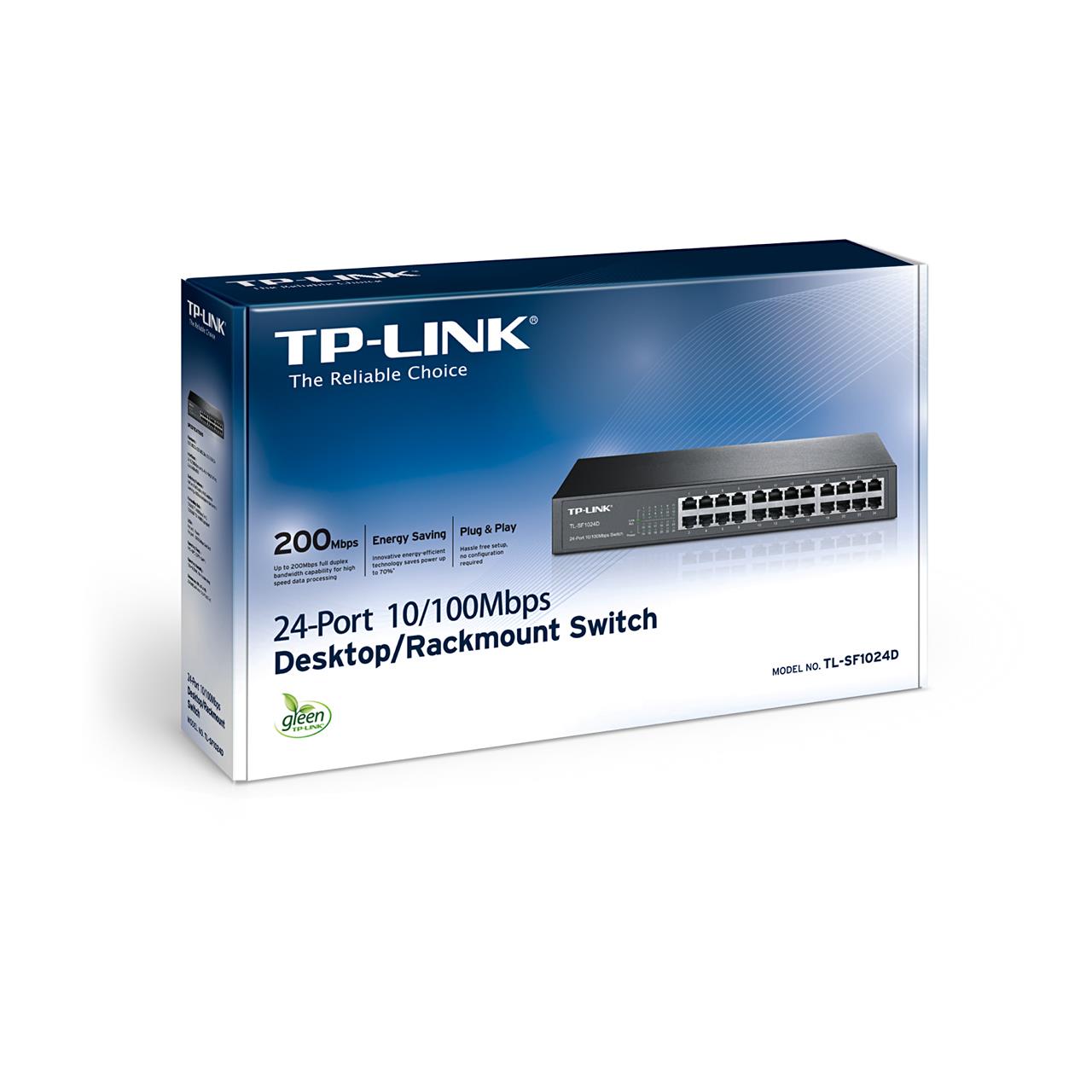 resimler/genel/TP-LINK TL-SF1024D 24 PORT 10/100 METAL KASA RACKMOUNT SWITCH