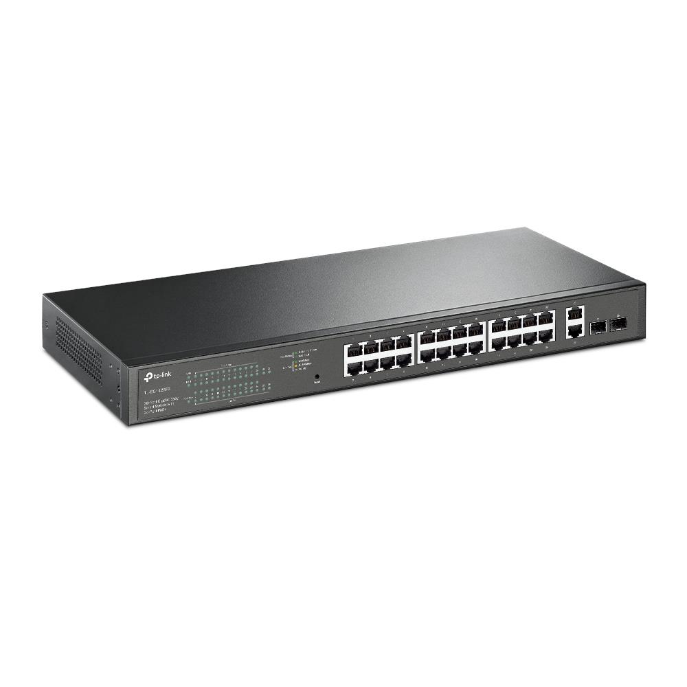 resimler/genel/TP-LINK TL-SG1428PE 24 PORT GIGABIT + 2XGIGABIT RJ45/SFP UPLINK YÖNETİLEBİLİR 250W POE RACKMOUNT SWITCH
