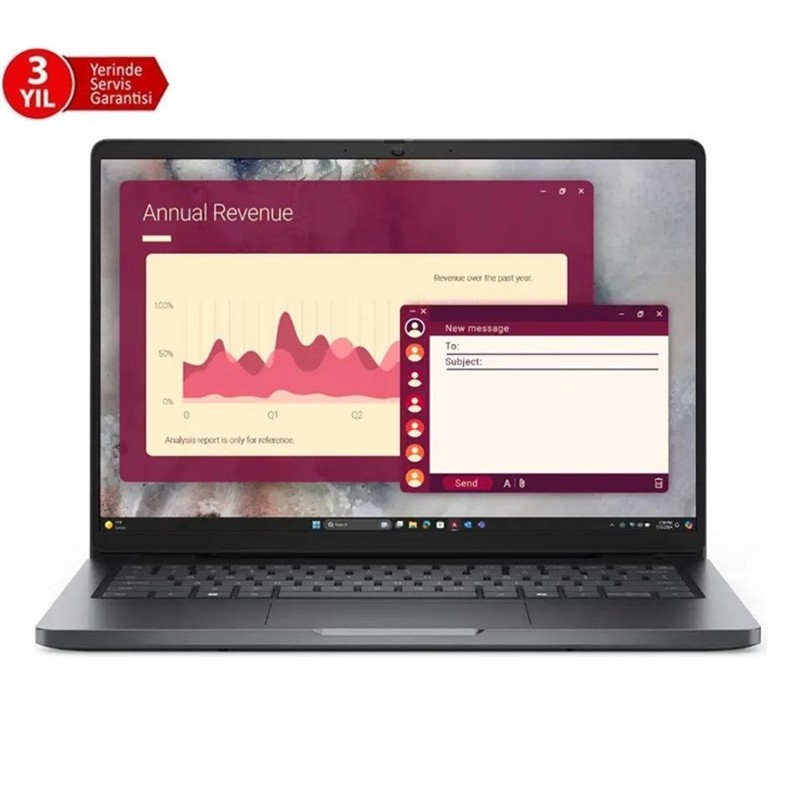 DELL NB PRO 14 ULTRA7 255U 16GB 512SSD DOS BTO107_PC14250_U (3 YIL YERİNDE GARANTİ)