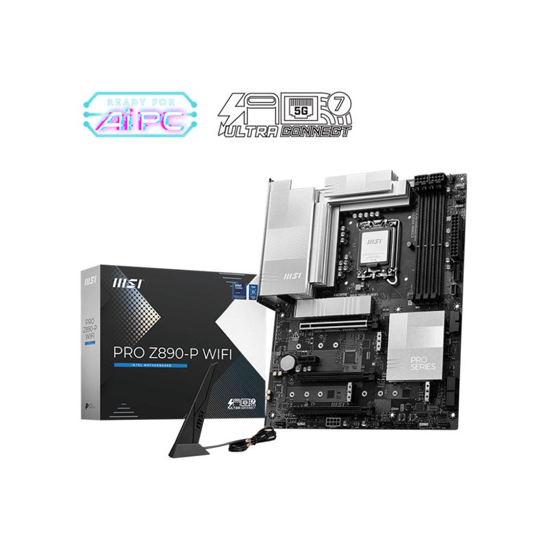 MSI PRO Z890-P WIFI DDR5 9200MT/S 1XHDMI 1XDP 1XUSB TYPE-C 4XM.2 ATX 1851P (INTEL ULTRA PROCESSORS SERIES 2)